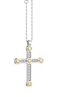 Necklace Zancan Man in White Gold Diamante 0.06 Ct EC376BG - EC376BG